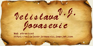 Velislava Jovašević vizit kartica